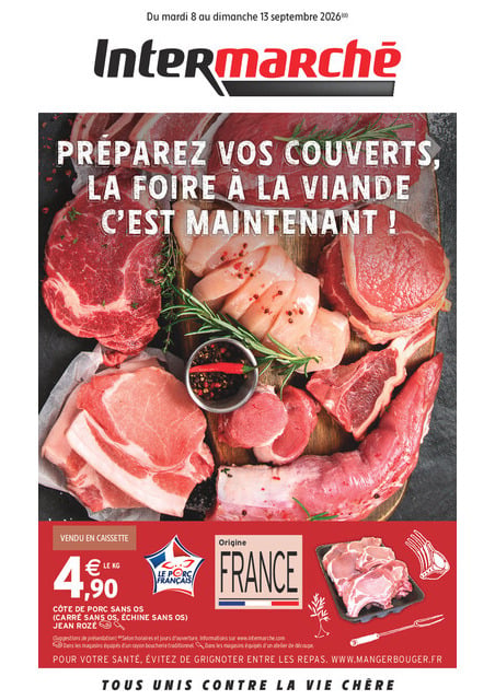 FOIRE À LA VIANDE – Du mardi 8 au dimanche 13 septembre 2026 Intermarché Givet