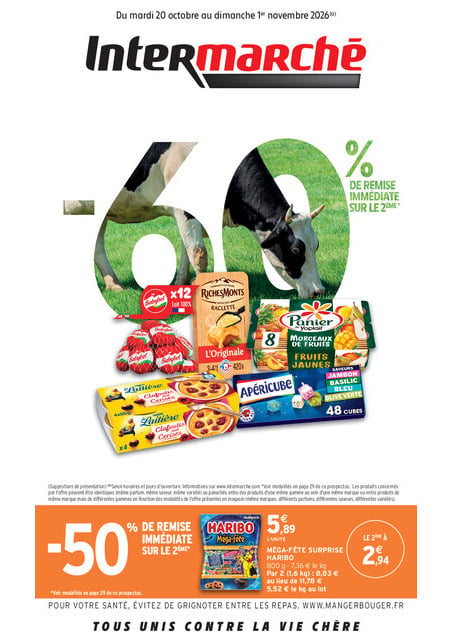 Découvrez nos offres de la semaine – Du mardi 20 octobre 2026 au dimanche 1 novembre 2026 Intermarché Givet