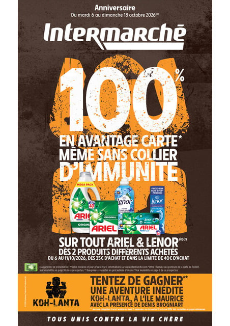 Dernière semaine pour découvrir nos offres anniversaires ! – Du mardi 6 au dimanche 18 octobre 2026 Intermarché Givet